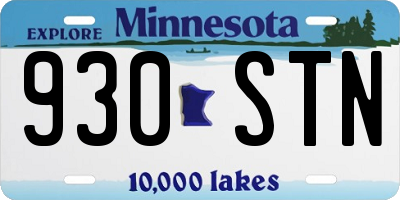 MN license plate 930STN