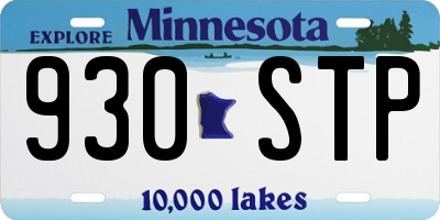MN license plate 930STP