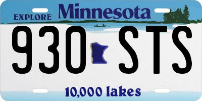 MN license plate 930STS