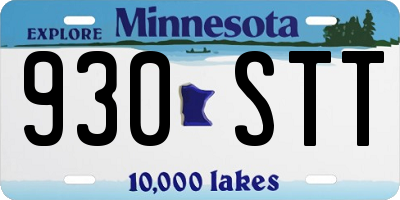 MN license plate 930STT