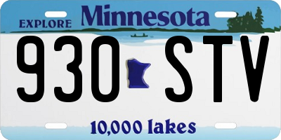 MN license plate 930STV