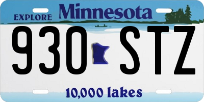 MN license plate 930STZ