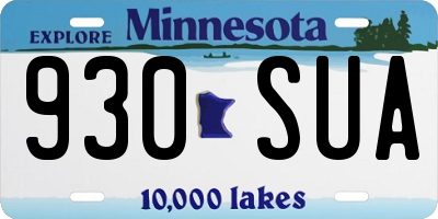 MN license plate 930SUA