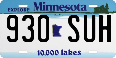 MN license plate 930SUH
