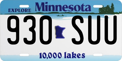 MN license plate 930SUU