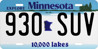 MN license plate 930SUV