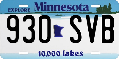 MN license plate 930SVB