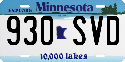 MN license plate 930SVD