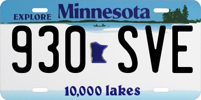 MN license plate 930SVE