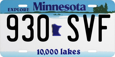 MN license plate 930SVF