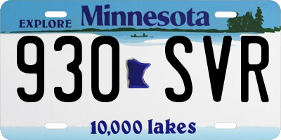 MN license plate 930SVR