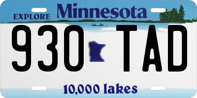 MN license plate 930TAD