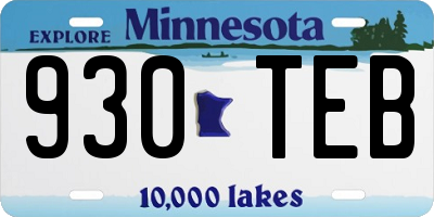 MN license plate 930TEB