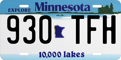 MN license plate 930TFH