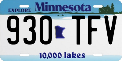 MN license plate 930TFV