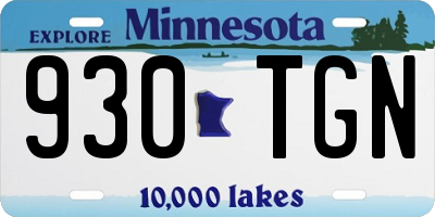 MN license plate 930TGN