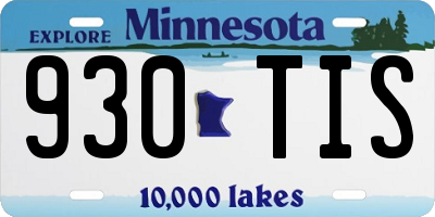 MN license plate 930TIS