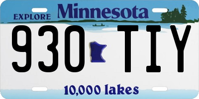 MN license plate 930TIY