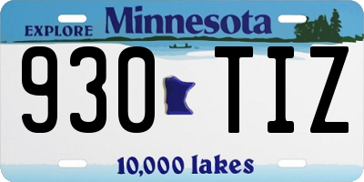 MN license plate 930TIZ
