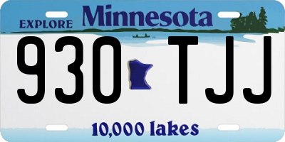MN license plate 930TJJ