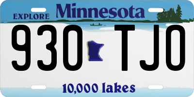 MN license plate 930TJO
