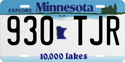 MN license plate 930TJR