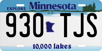 MN license plate 930TJS