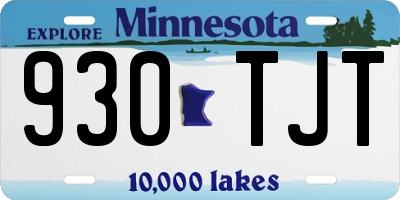 MN license plate 930TJT