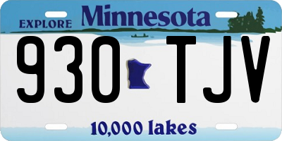 MN license plate 930TJV