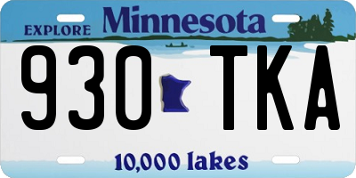 MN license plate 930TKA