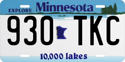 MN license plate 930TKC