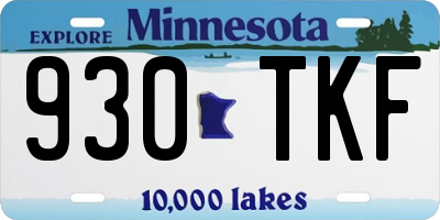 MN license plate 930TKF