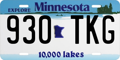 MN license plate 930TKG