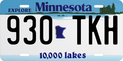 MN license plate 930TKH