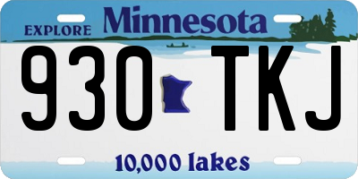 MN license plate 930TKJ
