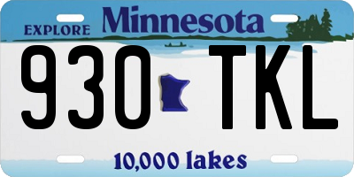 MN license plate 930TKL