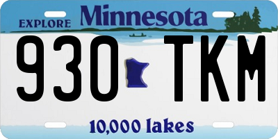 MN license plate 930TKM