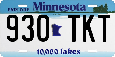 MN license plate 930TKT