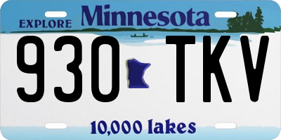 MN license plate 930TKV