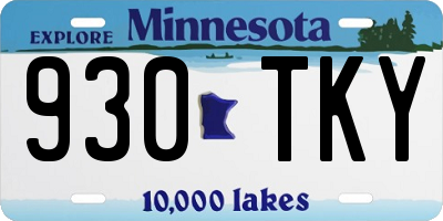 MN license plate 930TKY