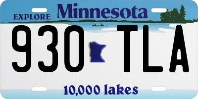 MN license plate 930TLA