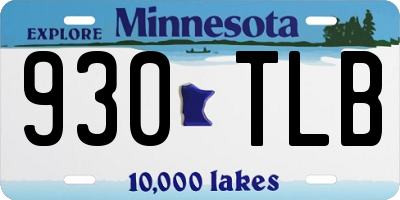 MN license plate 930TLB