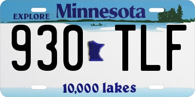 MN license plate 930TLF
