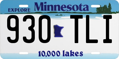 MN license plate 930TLI