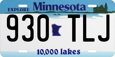 MN license plate 930TLJ