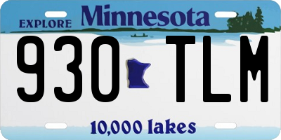 MN license plate 930TLM