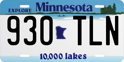 MN license plate 930TLN