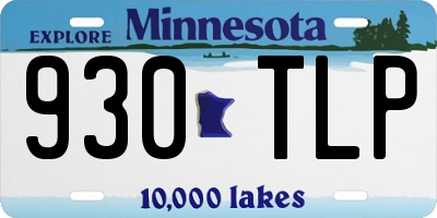 MN license plate 930TLP