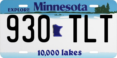 MN license plate 930TLT