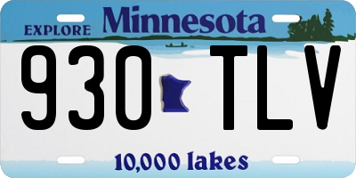 MN license plate 930TLV